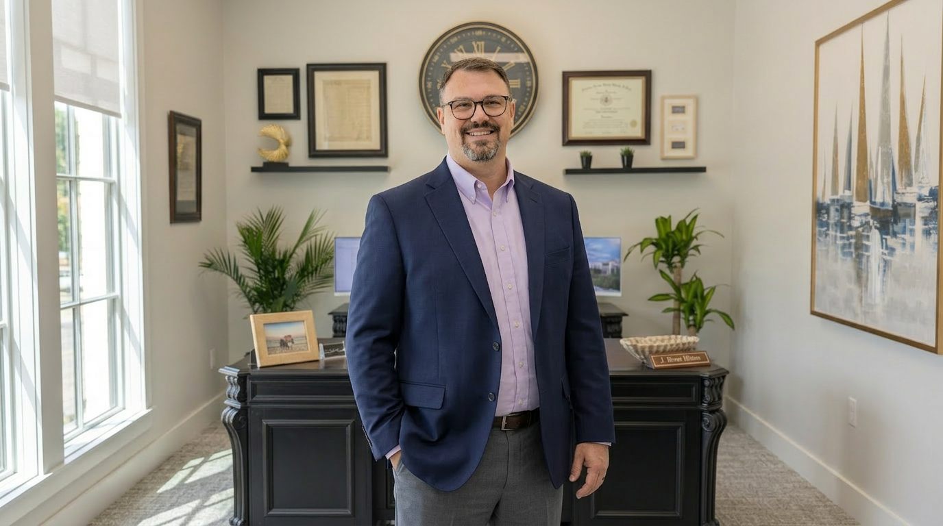 Brent Helms at his office in Fairhope, Alabama.